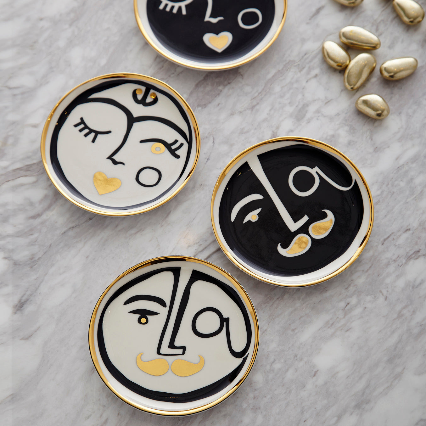 Jonathan Adler Marseilles Faces Coaster - Thumbnail 3