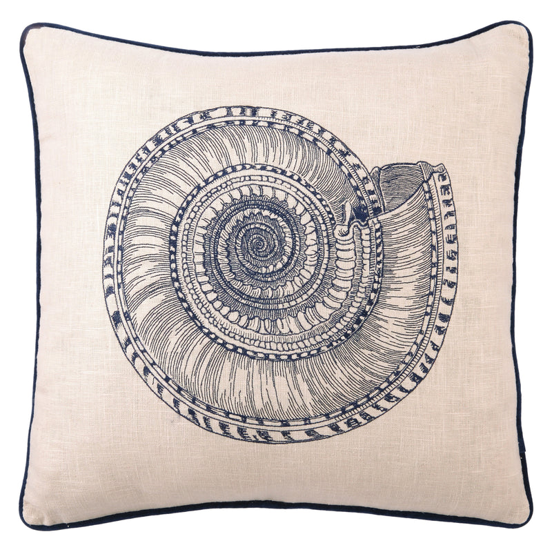 Trochus Embroidered Throw Pillow