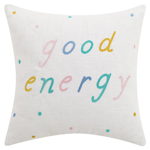 Elizabeth Olwen Good Energy Embroidered Throw Pillow