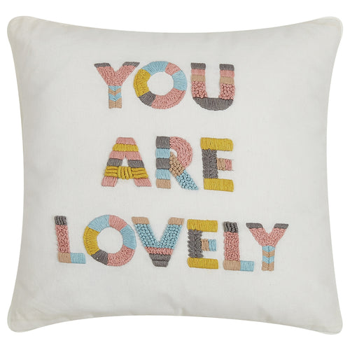 You Are Lovely Embroidered Throw Pillow