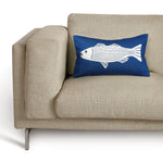 Striper Fish Printed Lumbar Pillow