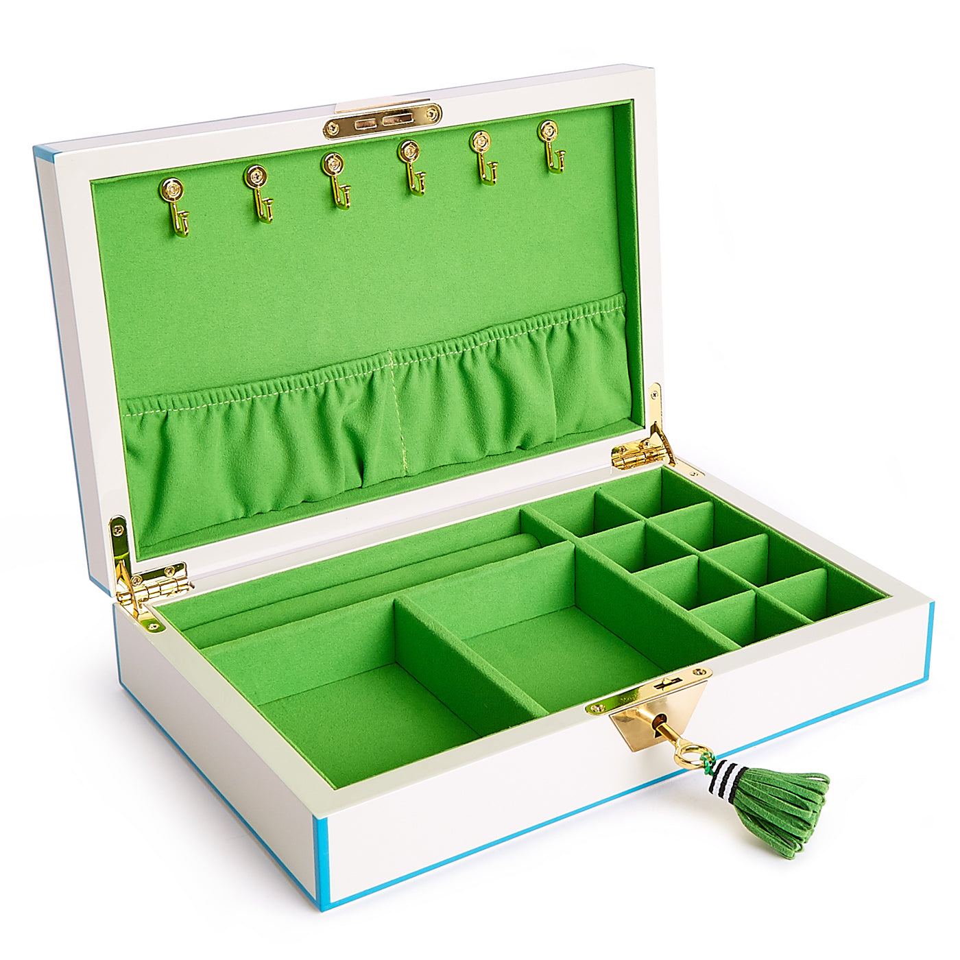 Jonathan Adler Lacquer Jewelry Box Paynes Gray