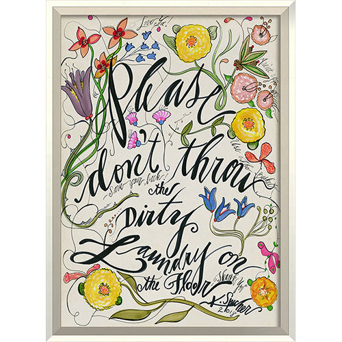 Please Don't Throw Framed Print