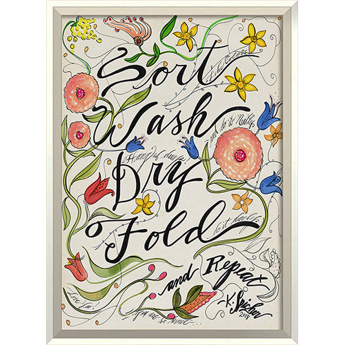 Sort Wash Dry Fold Framed Print