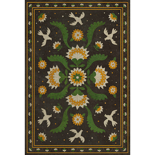 Applique - Greenest Dells Vinyl Floorcloth