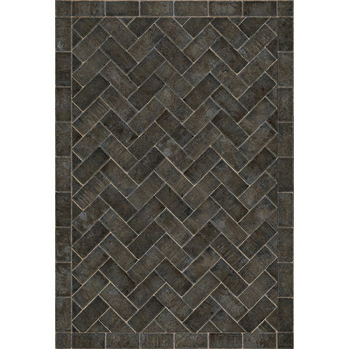 Herringbone - Blacksmith's Hammer Vinyl Floorcloth