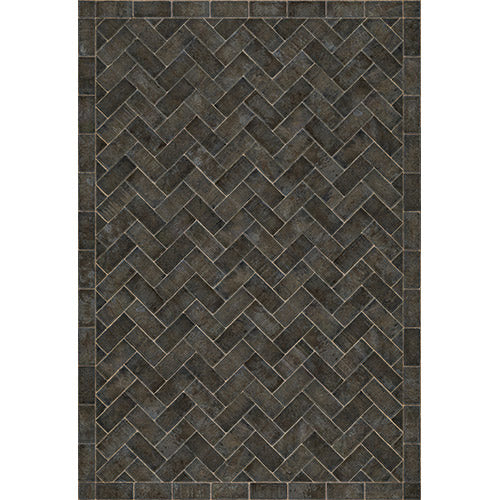 Herringbone - Blacksmith's Hammer Vinyl Floorcloth