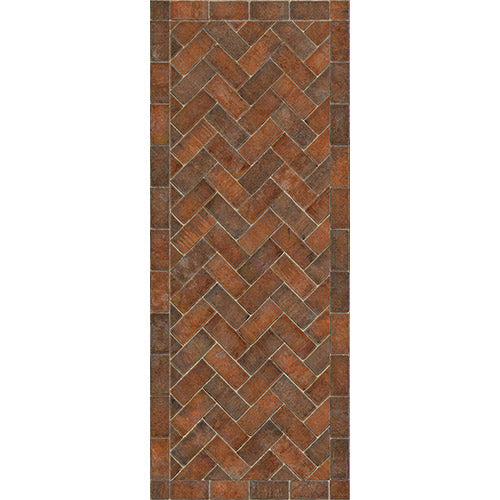 Herringbone - Trip to Market Square Vinyl Floorcloth