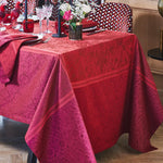 Garnier Thiebaut Cassandre Grenat Jacquard Tablecloth