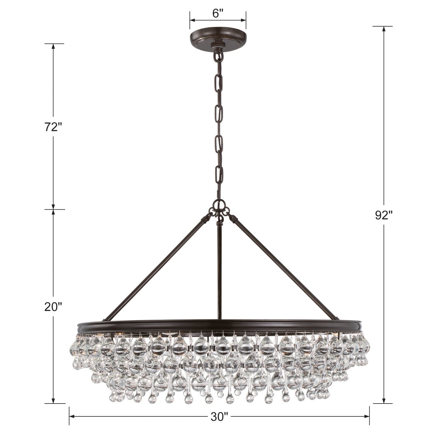 Crystorama Calypso 275 6-Light Chandelier