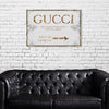 Oliver Gal Italian Luxe Road Sign Framed Canvas Wall Art