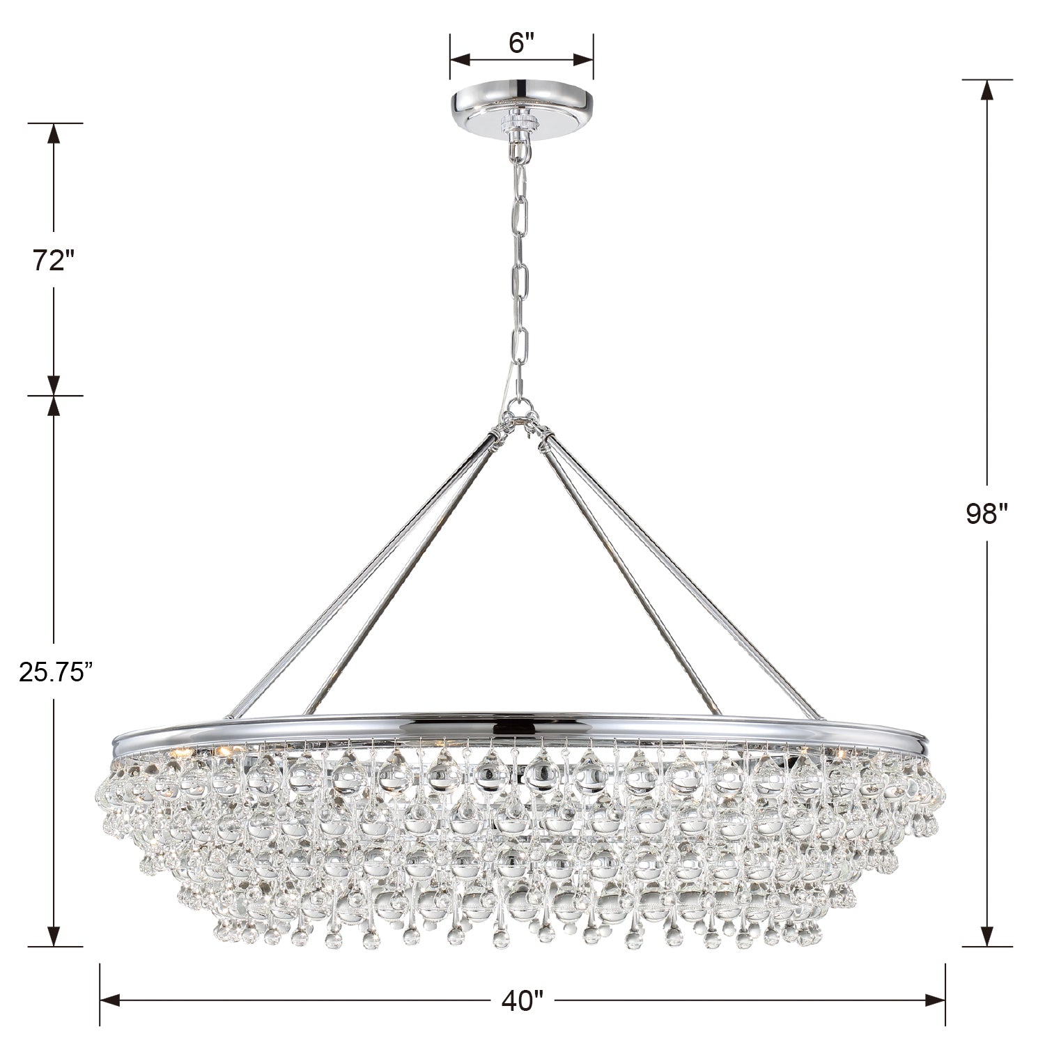 Crystorama Calypso 278 8-Light Chandelier