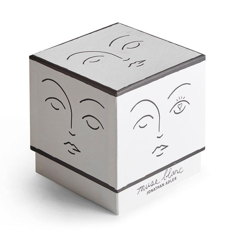 Jonathan Adler Muse Blanc Ceramic Candle Paynes Gray