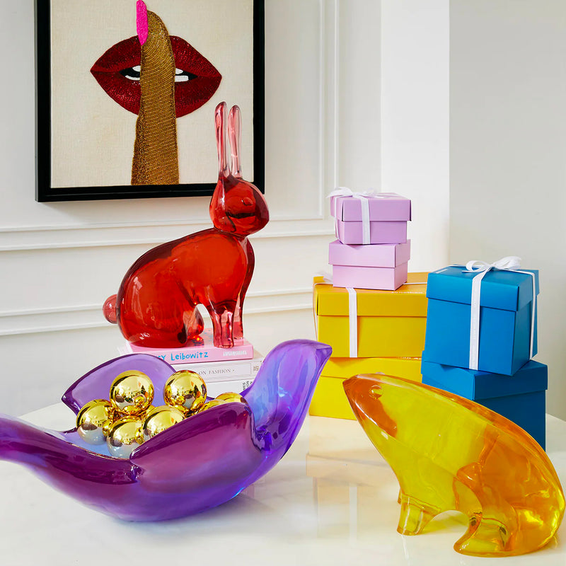 Jonathan Adler Giant Acrylic Rabbit – Paynes Gray
