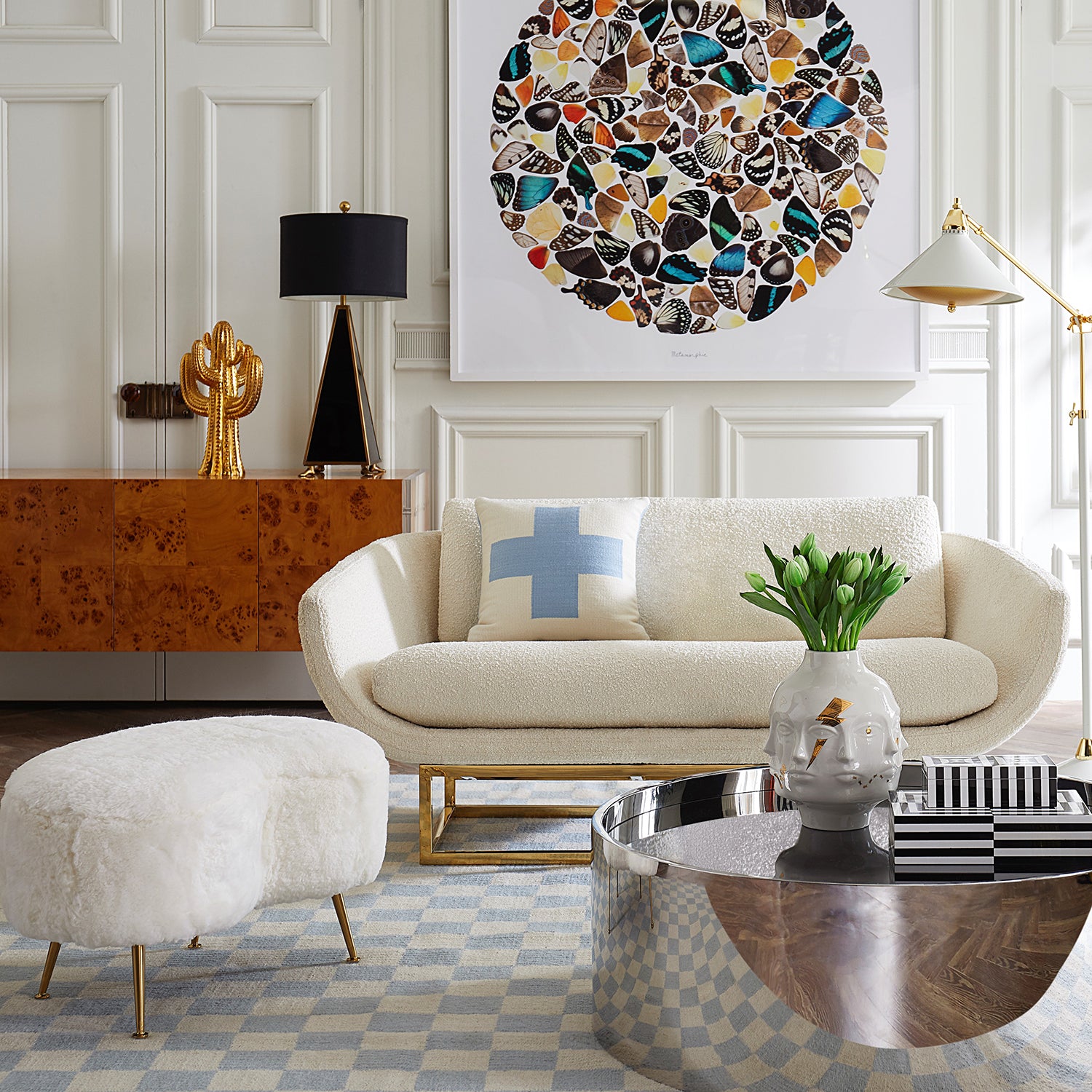 Jonathan Adler Kidney Ottoman - Thumbnail 4