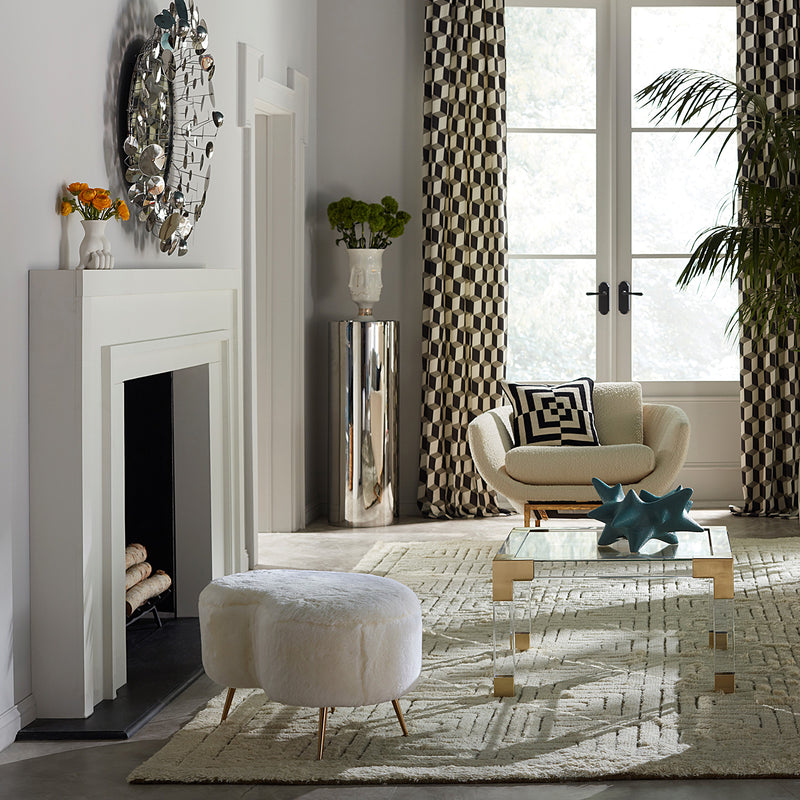 Jonathan Adler Kidney Ottoman Paynes Gray