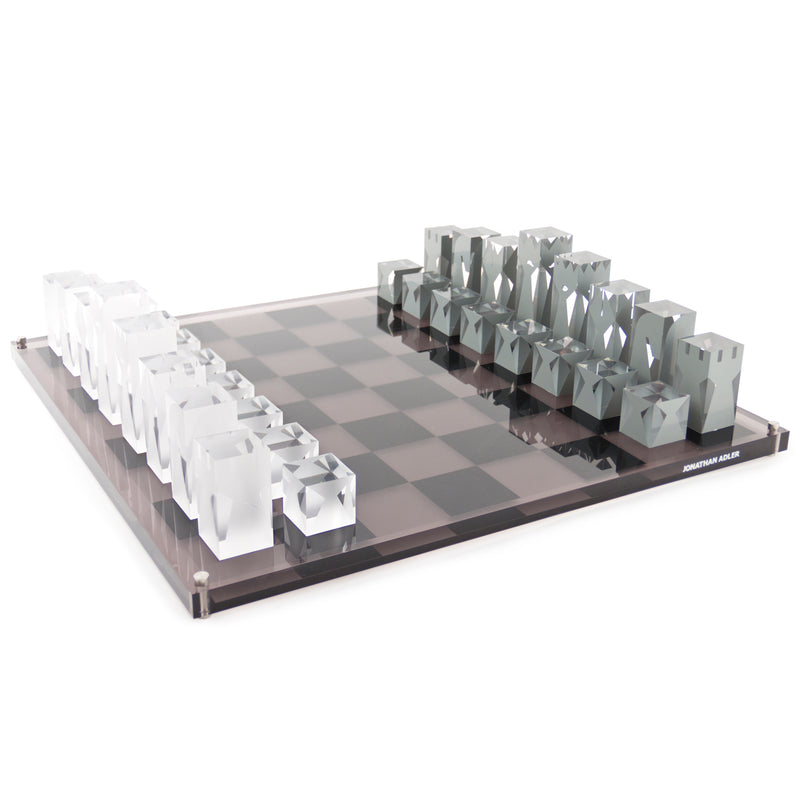 Jonathan Adler Acrylic Smoke Chess Set