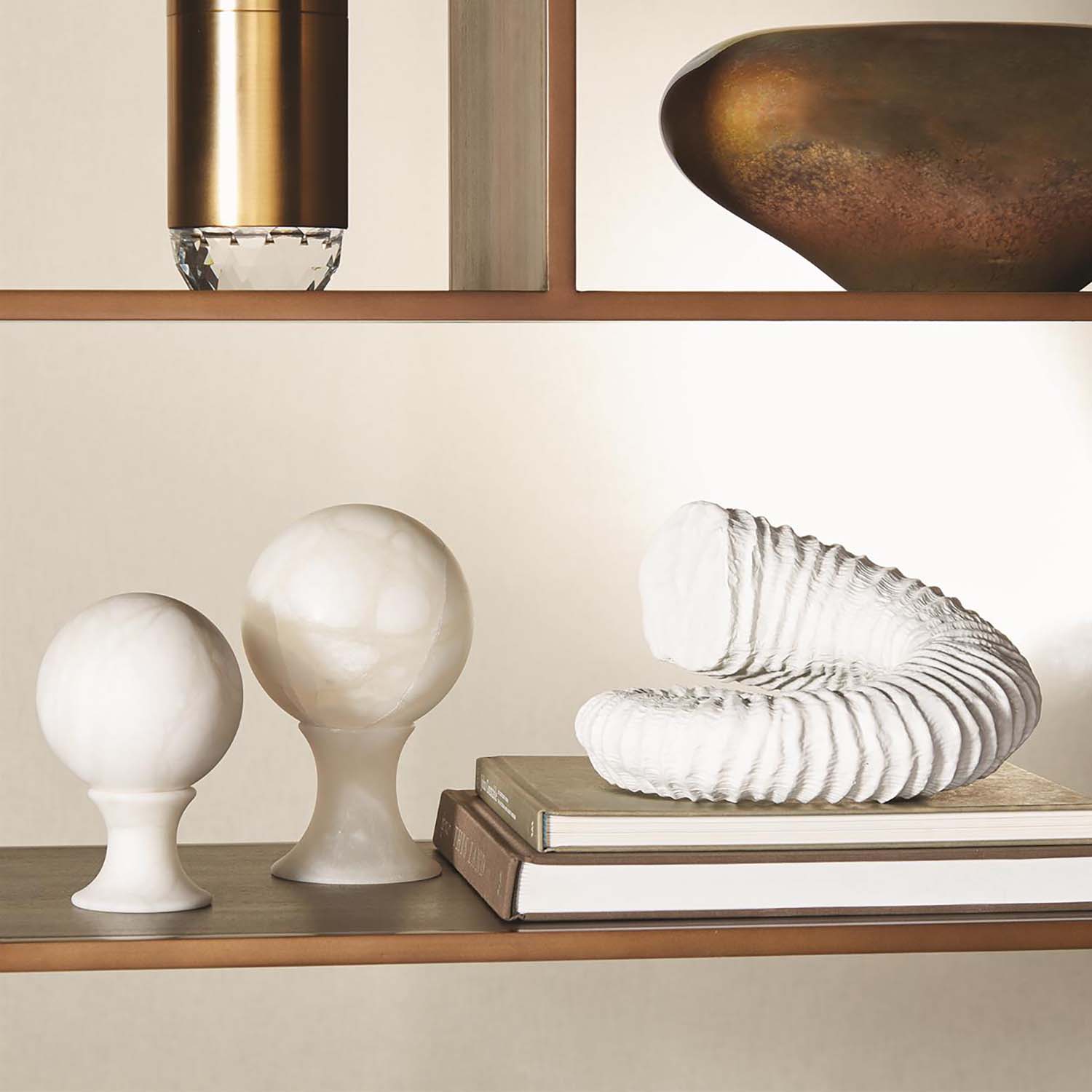 Global Views Alabaster Sphere Stands