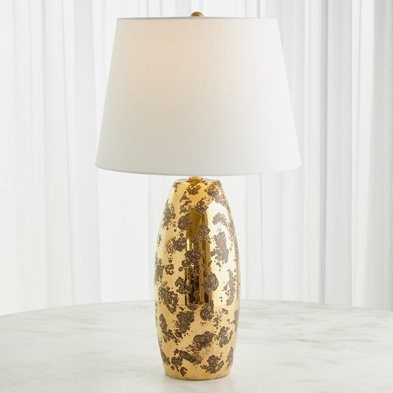 Global Views Shiny Barrel Table Lamp