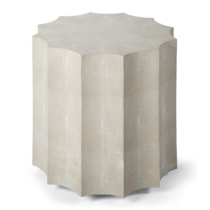 Regina Andrew Marilyn Shagreen Scalloped Side Table