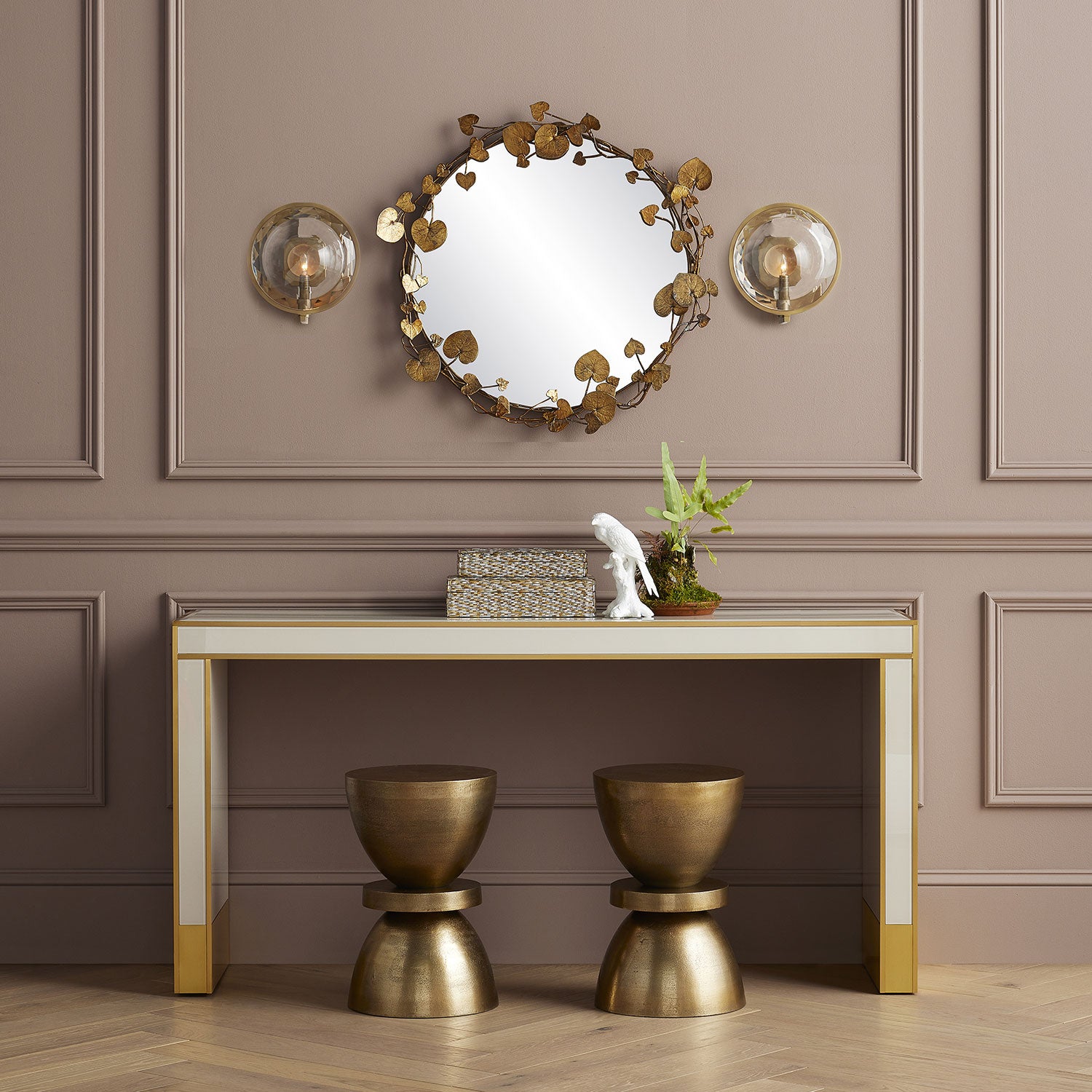Currey & Co Arden Ivory Console Table - Final Sale