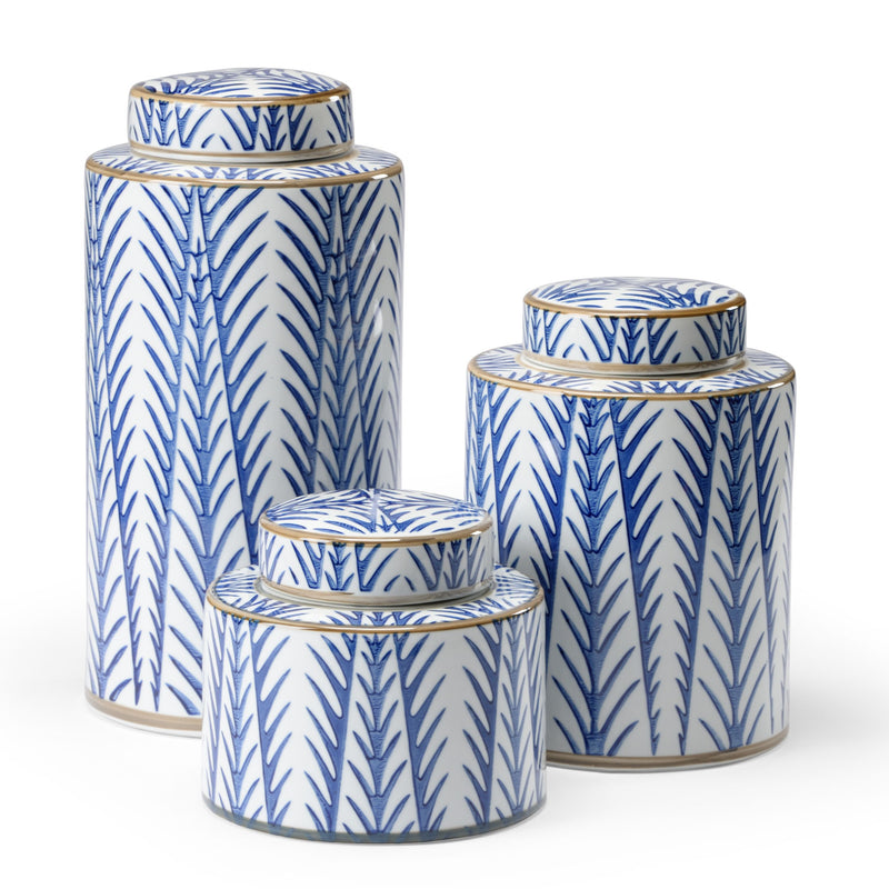 Wildwood Blue Fronds Canister Set Of 2