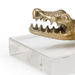 Wildwood Croc Of Brass Decorative Accent