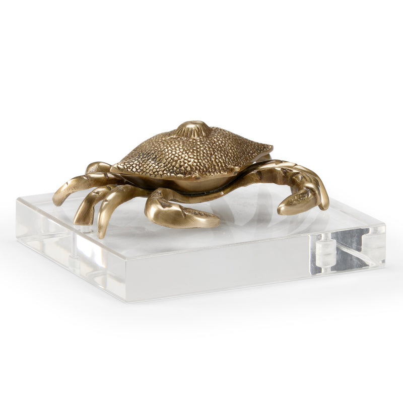 Wildwood Crab Brass Decorative Accent