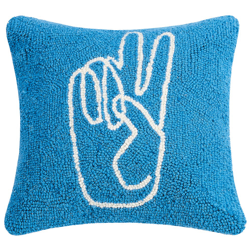 Ampersand Peace Hand Hook Throw Pillow