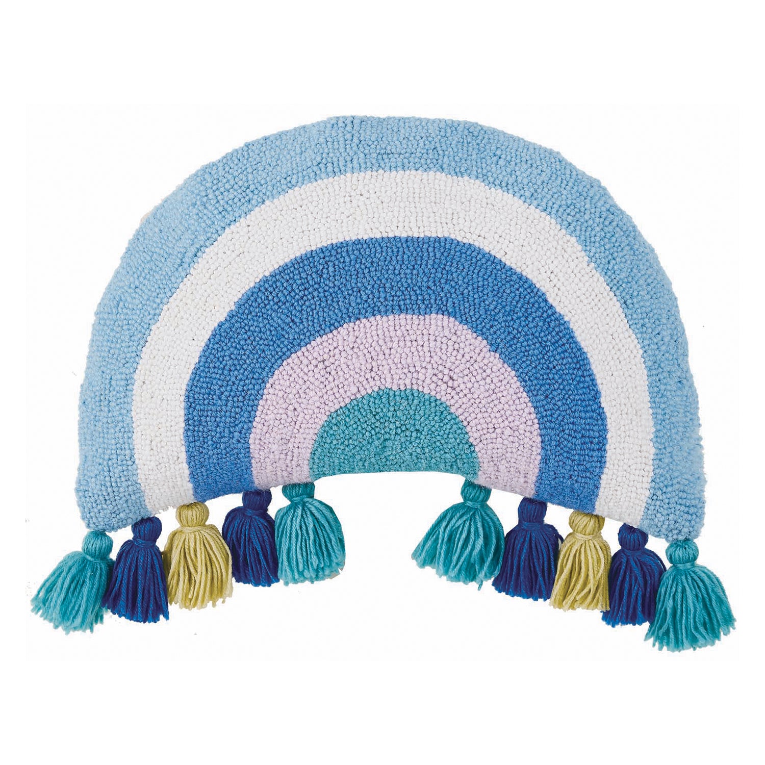 Ampersand Cool Rainbow Tassel Hook Throw Pillow