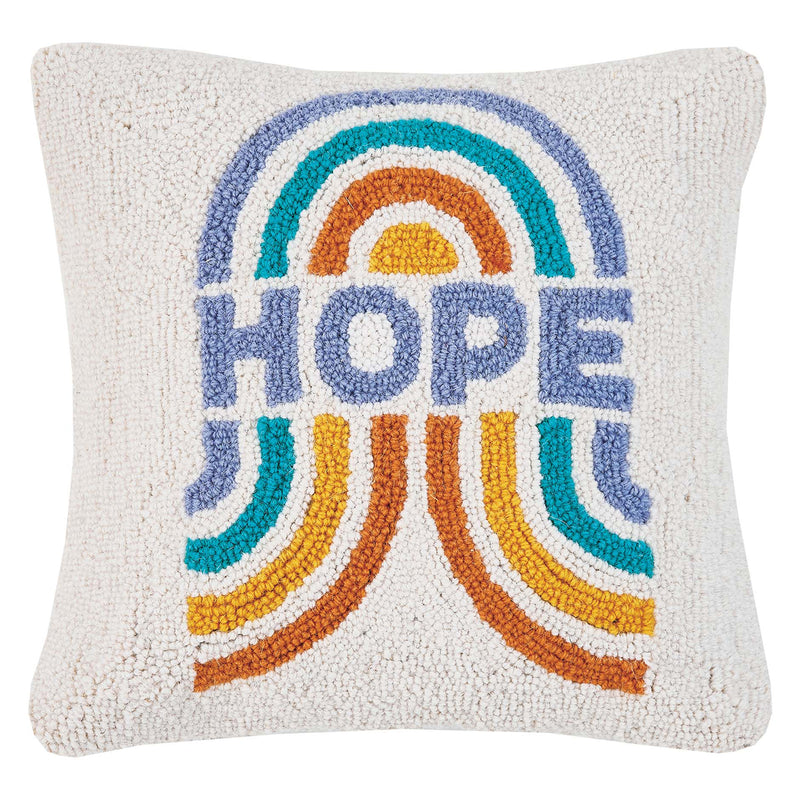 Elizabeth Olwen Rainbow Hope Hook Throw Pillow