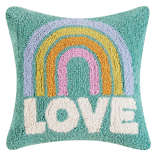 Elizabeth Olwen Rainbow of Love Hook Throw Pillow