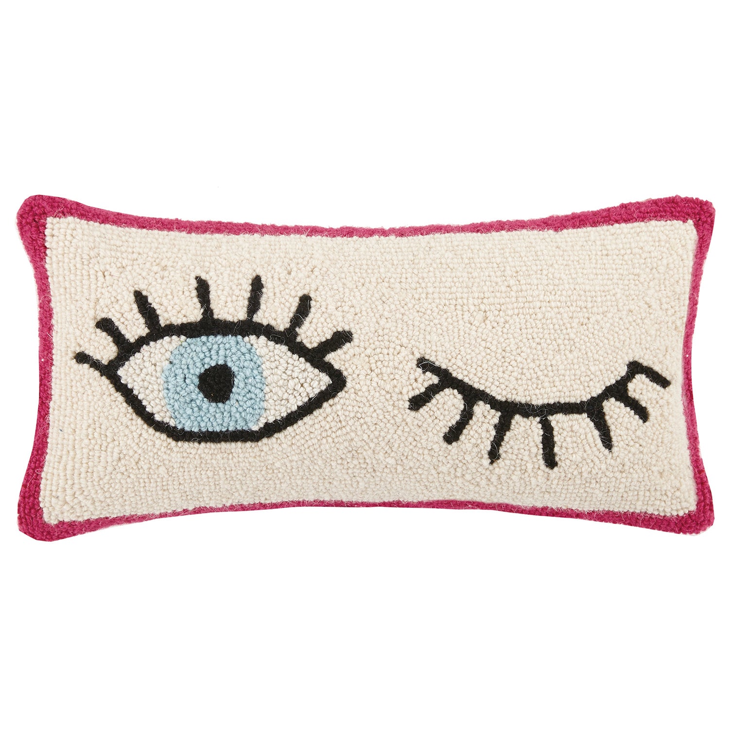 Paynes Gray Wink Wink Hook Throw Pillow