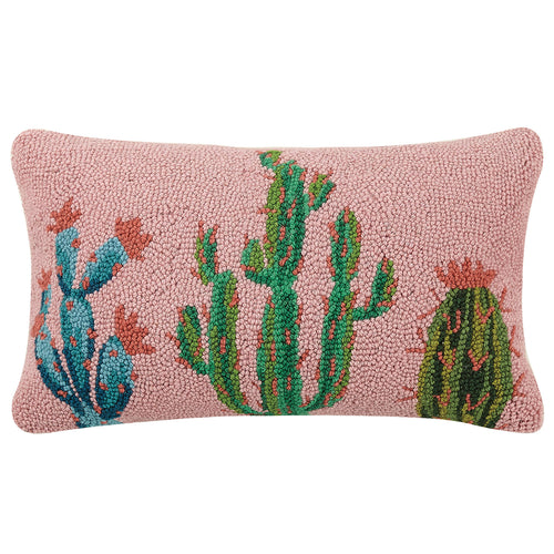 Pretty Cactus Hook Throw Pillow
