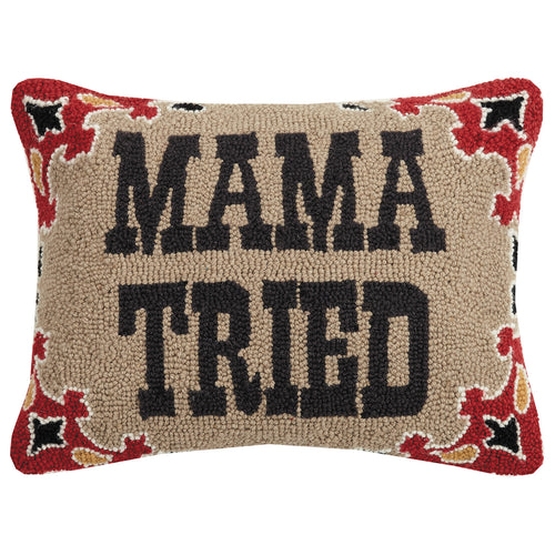 Mama Tried Hook Throw Pillow