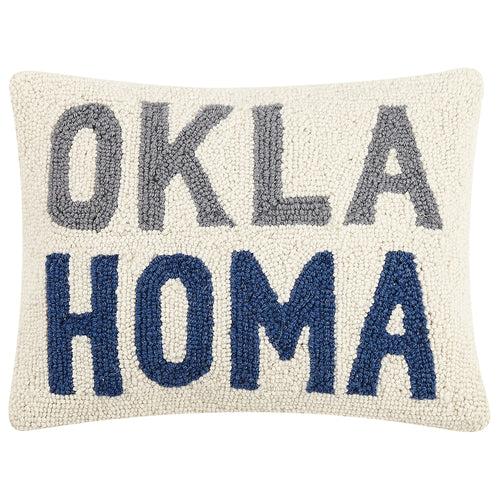 Oklahoma Hook Throw Pillow