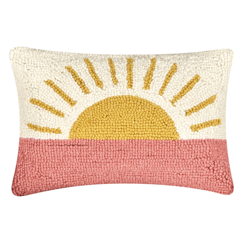Apricot Sun Hook Throw Pillow