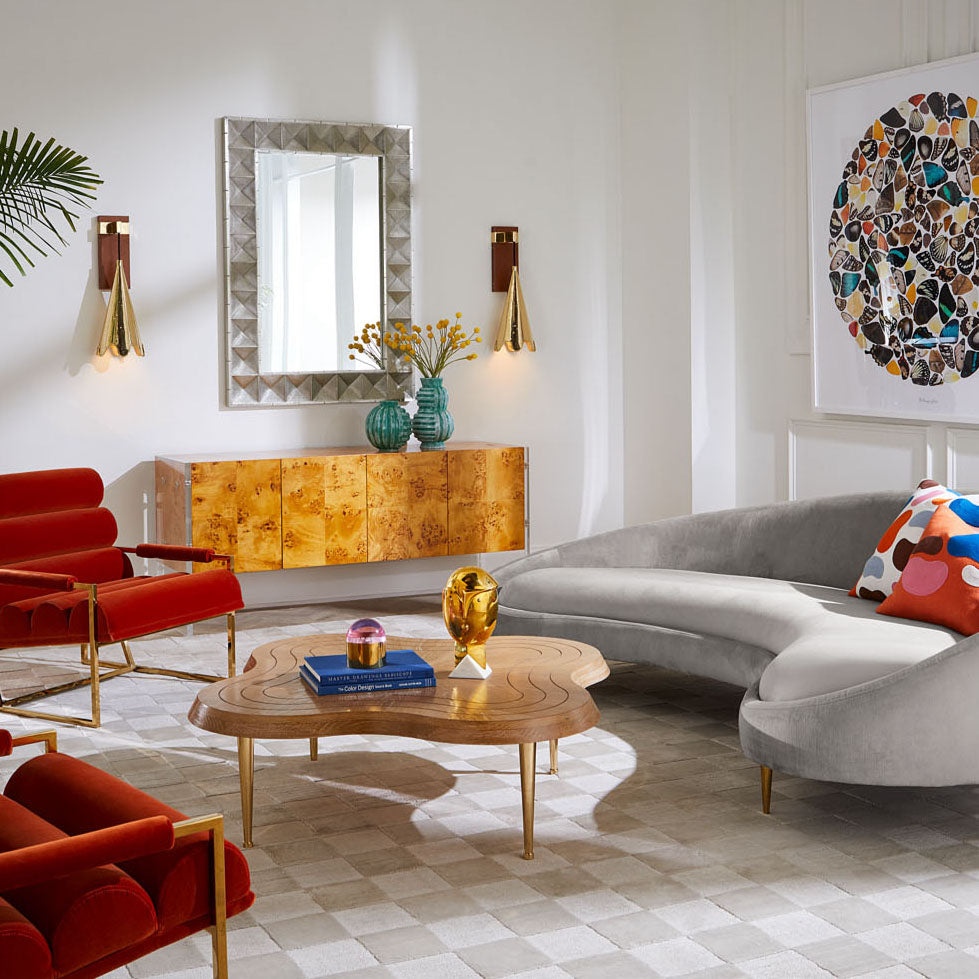 Jonathan Adler Trocadero Clover Cocktail Table Paynes Gray