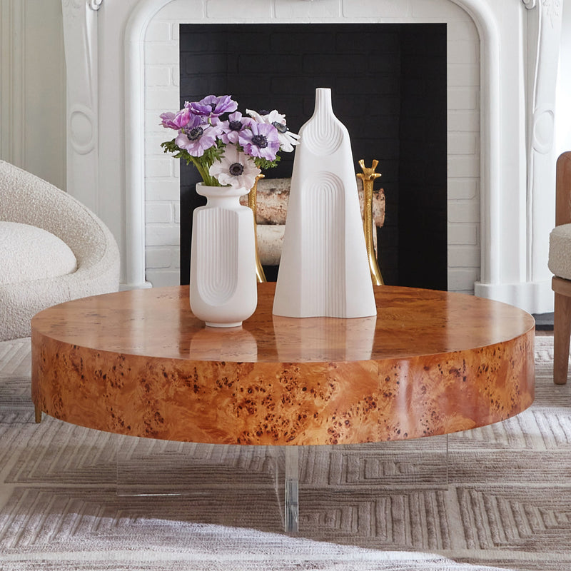 Jonathan Adler Bond Round Cocktail Table – Paynes Gray