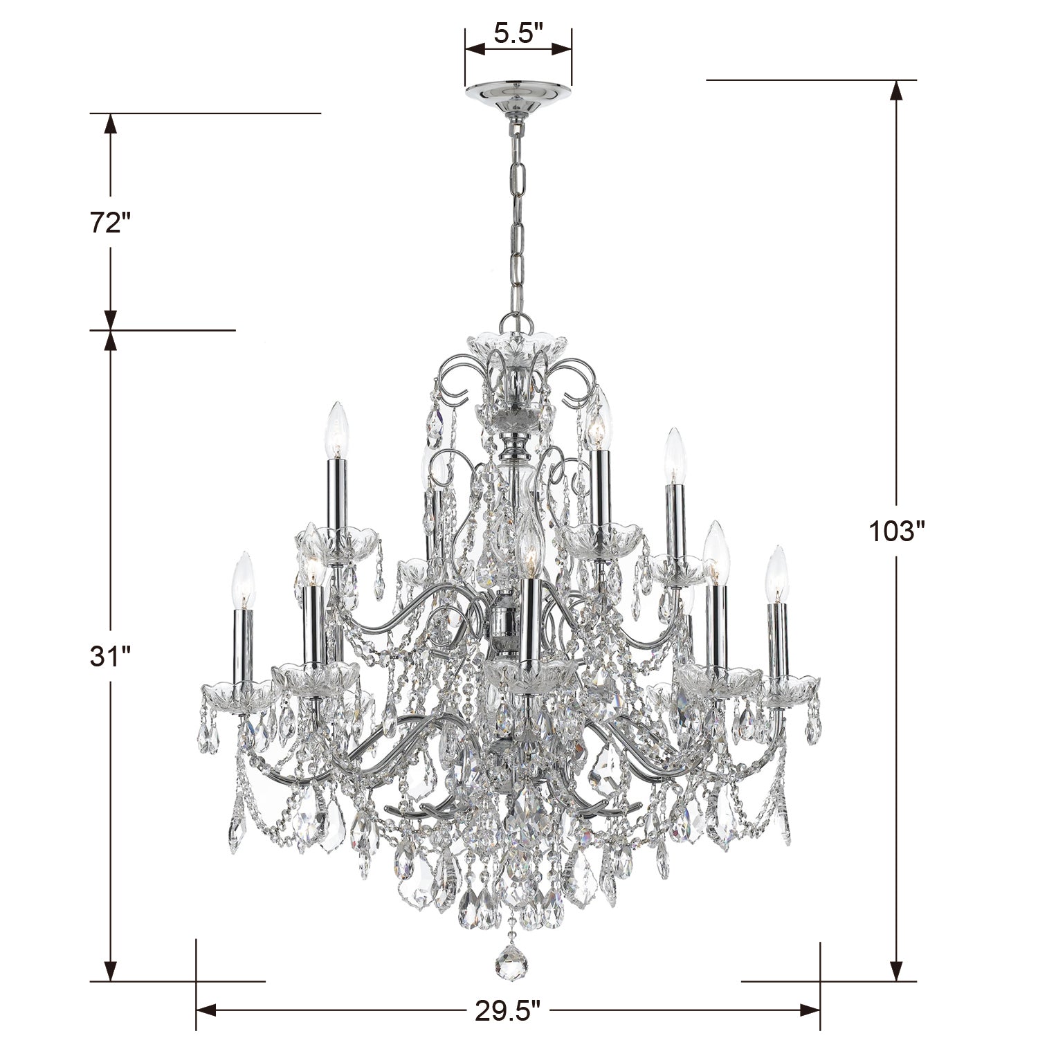 Crystorama Imperial 12-Light Chandelier