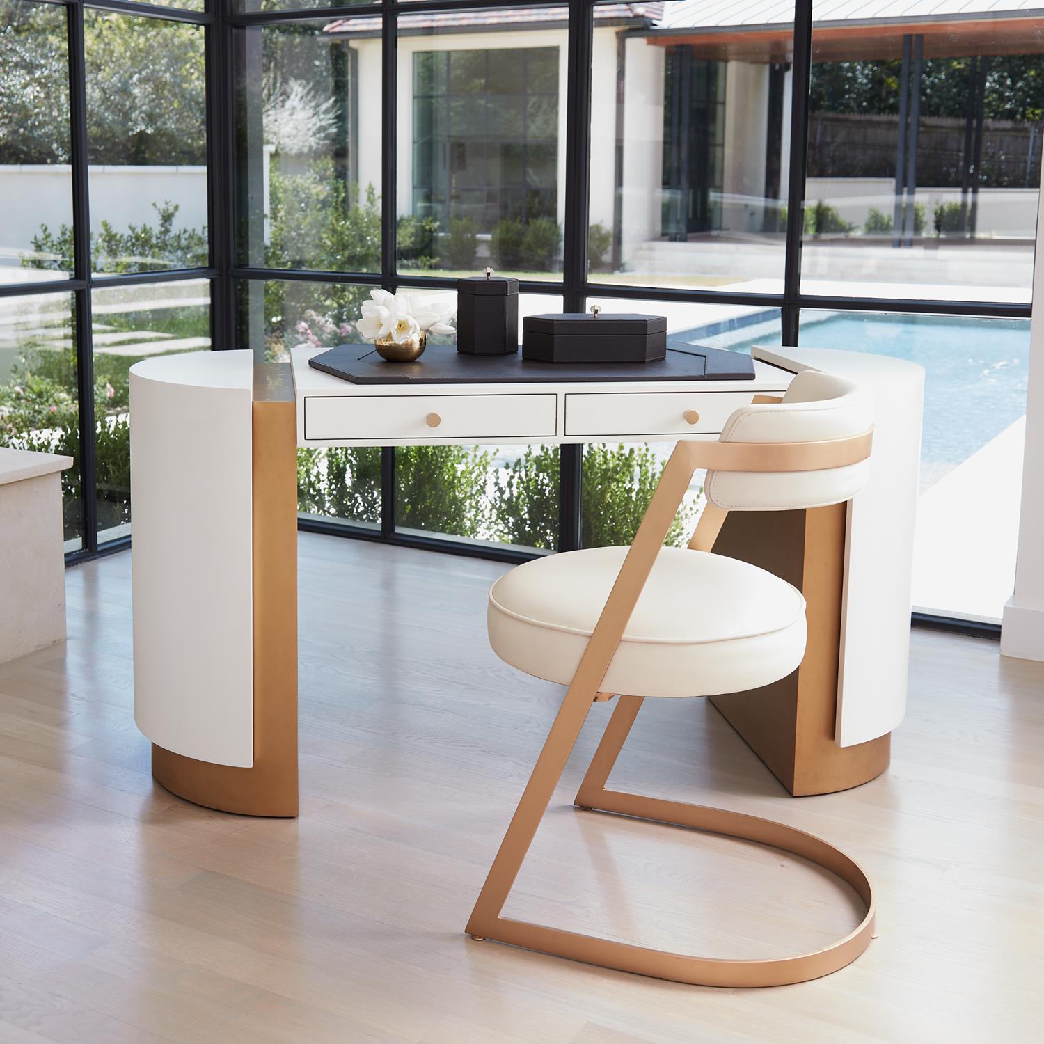 Global Views Tiffany Leather Desk Blotter