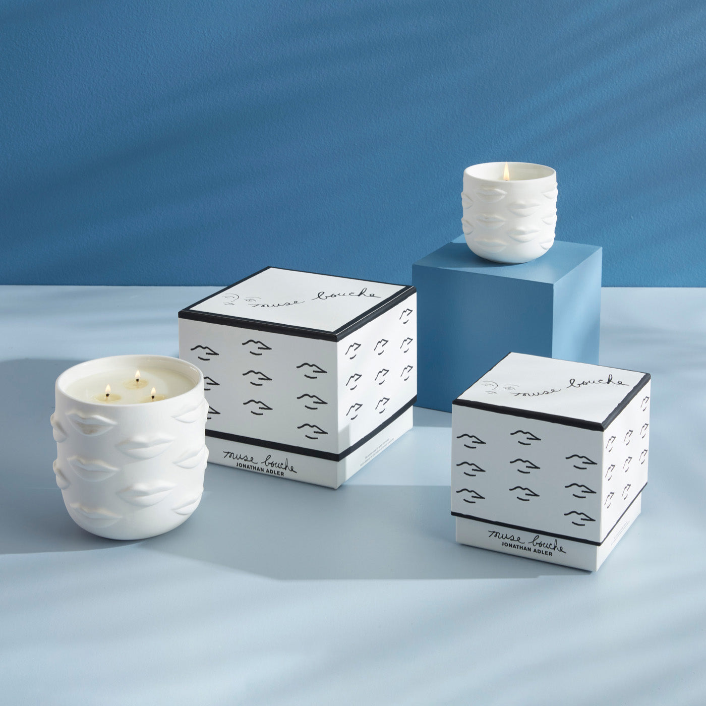 Jonathan Adler Muse Bouche Candle Paynes Gray