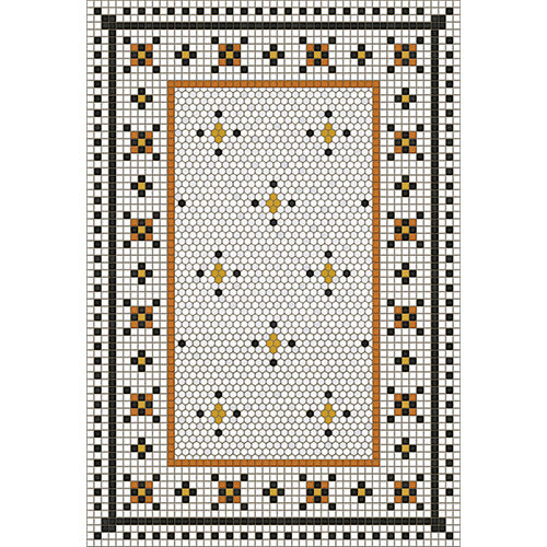 Mosaic F - Rawson Street Vinyl Floorcloth