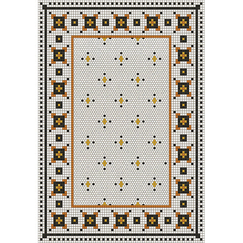 Mosaic F - Rawson Street Vinyl Floorcloth