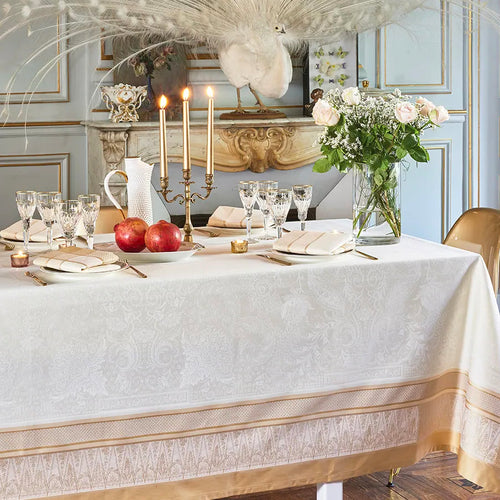 Garnier Thiebaut Persina Dore Jacquard Tablecloth