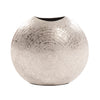 Frosted Silver Metal Vase