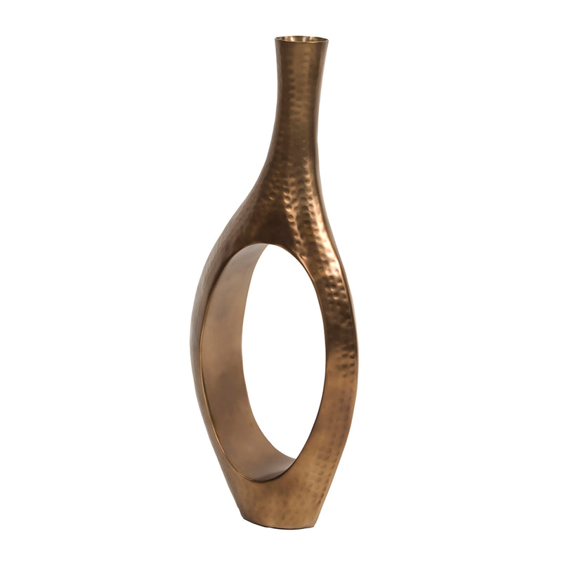 Asymmetrical Bronze Large Vase