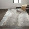 Feizy Azure Gray Silver Machine Woven Rug