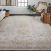 Feizy Aura Gold Ivory Machine Woven Rug