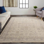 Feizy Marquette Beige Gray Machine Woven Rug
